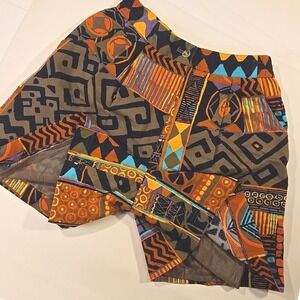 VTG Paris Sports Fashion Womens L Shorts 26x6 Abstract‎ Print Fully Lined 1990s
